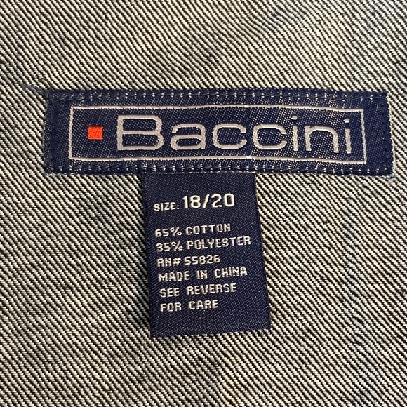 Baccini Women's Dark Indigo Jean Jacket Marbled Buttons NWT Size 18/20 - Picture 4 of 16